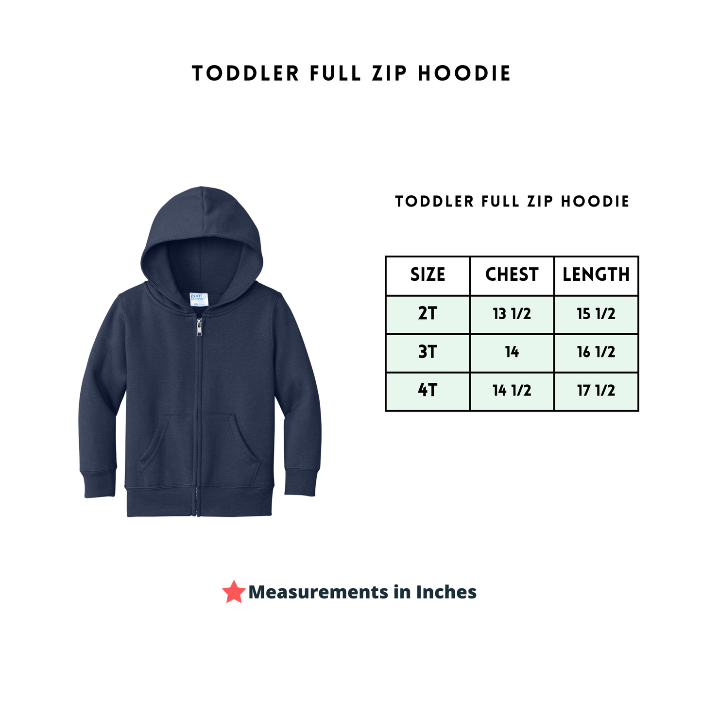 Toddler Full Zip Hoodie