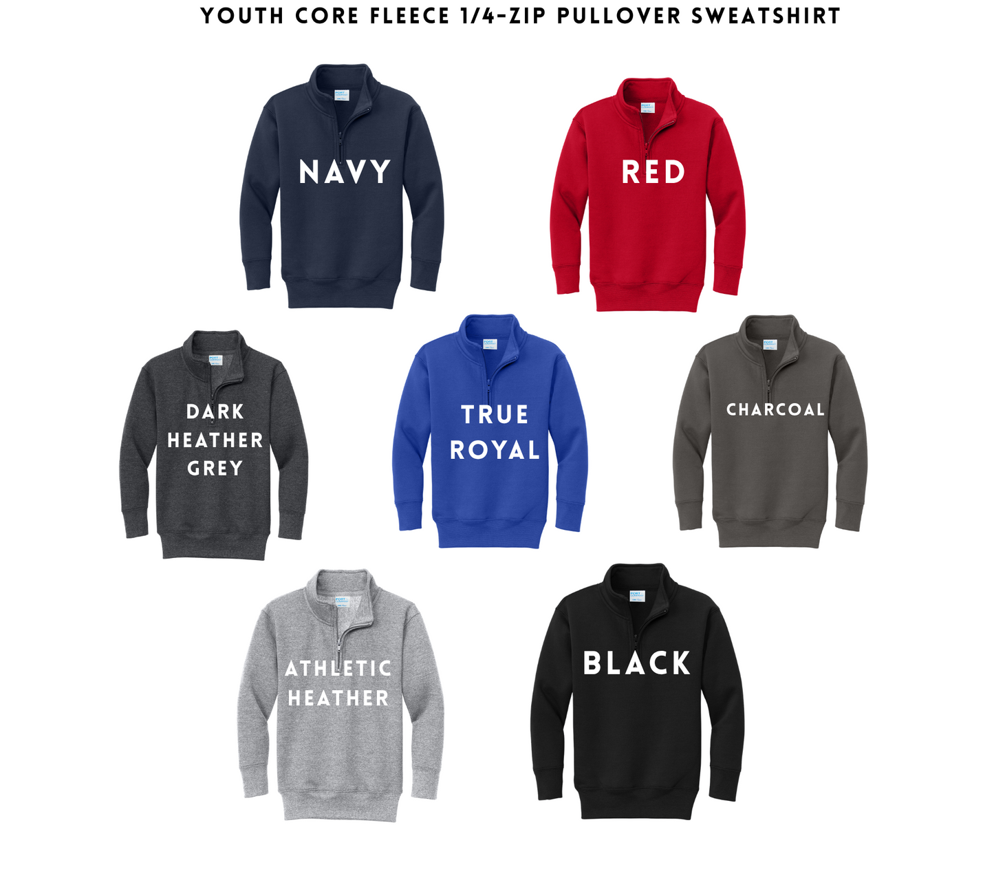 Youth Unisex Quarter Zip Sweatshirt