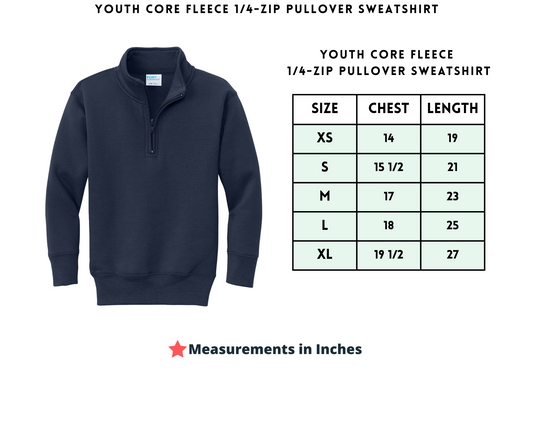 Youth Unisex Quarter Zip Sweatshirt